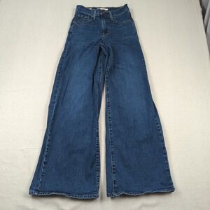 Levis Jeans Womens 25 Blue 728 High Rise Wide Leg Premium Casual